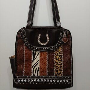 Horseshoe Western Leather Satchel